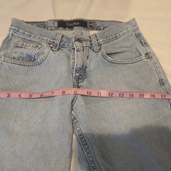 Vintage 90s Levi's Silvertab Loose Fit Denim Blue Jean Size Womens 3L Light Wash - Picture 7 of 9